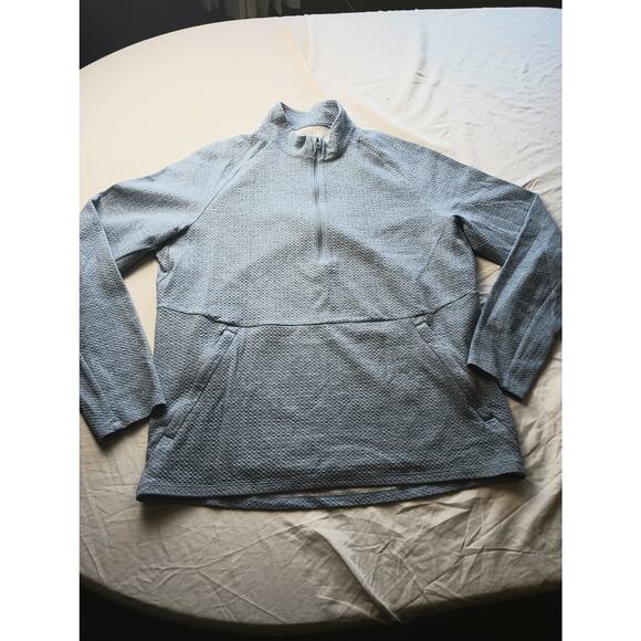 lululemon athletica Other - Lululemon At Ease Half Zip Heathered Chambray Size XL Pullover Sweatshirt Layer